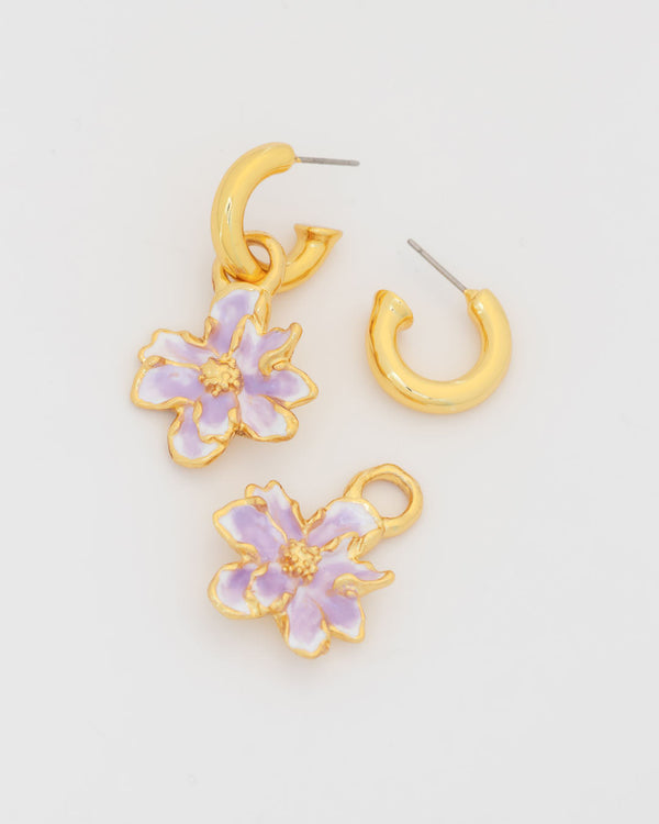 Aretes 2 En 1 Flor