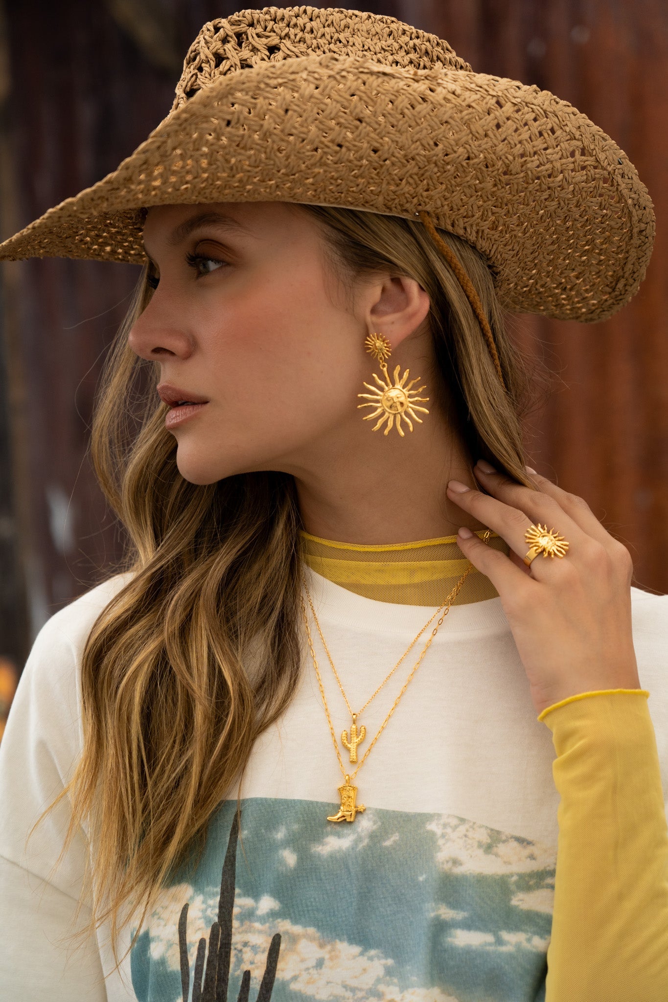 Aretes Maxi Duo Sol