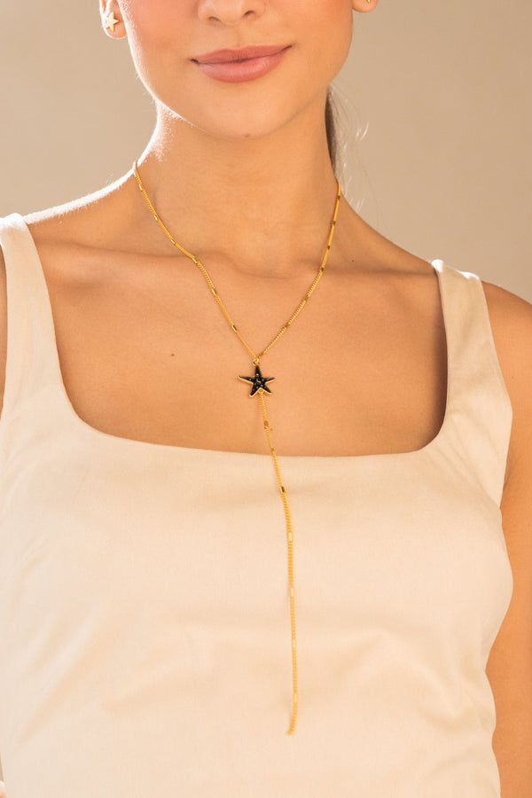 Collar Corbatin Estrella + Aretes