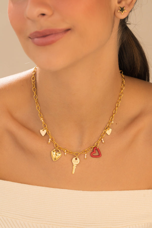 Collar Multicharms + Aretes