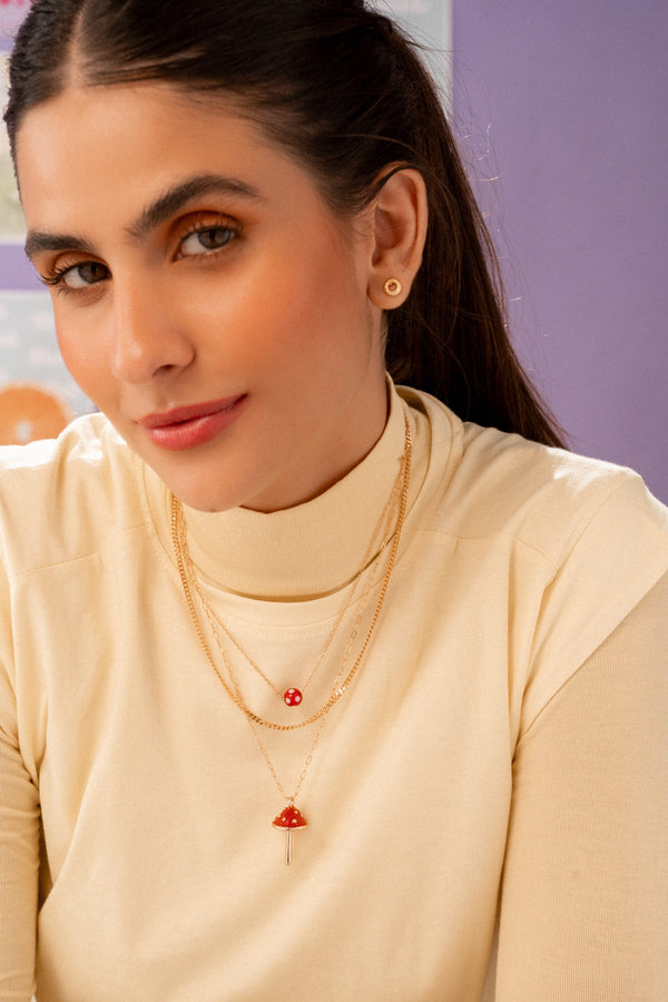 Set Collar Hongo + Aretes