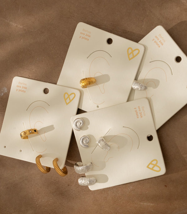 Earcuff Coral silver