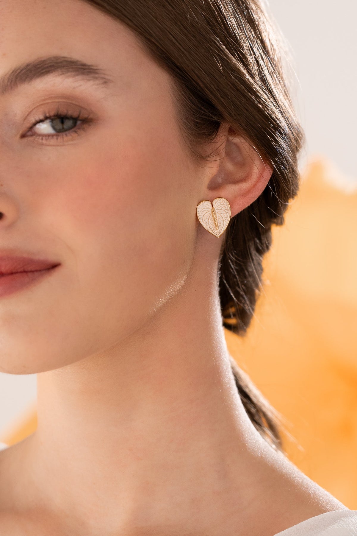 Aretes Anturio Blanco