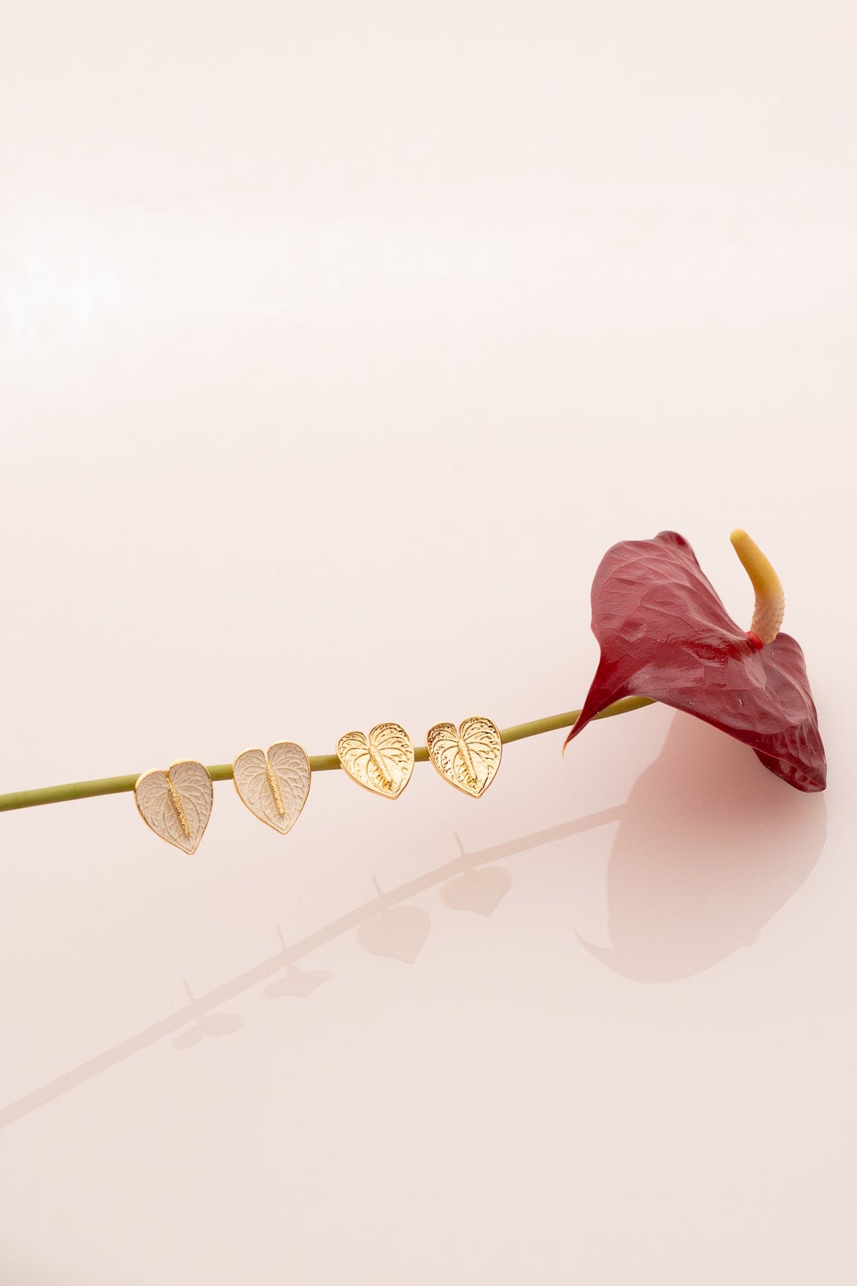 Aretes Anturio Blanco