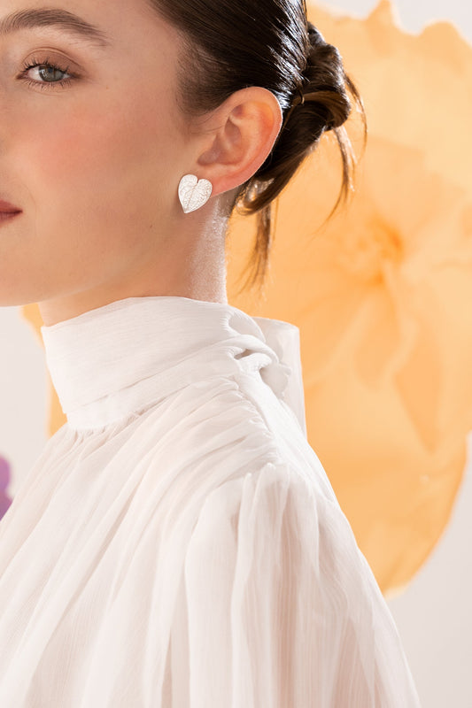 Aretes Anturio Plata