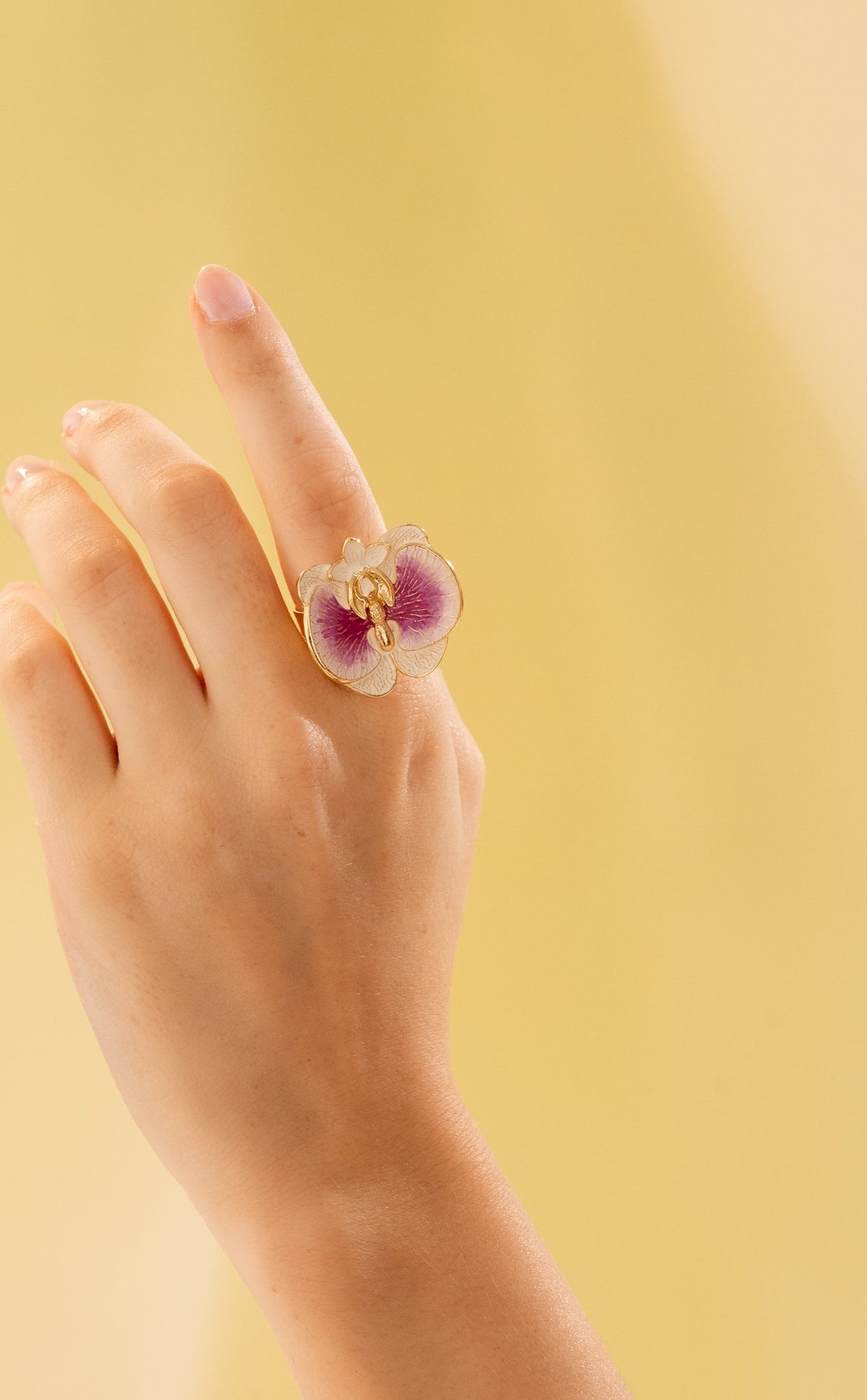 Anillo Orquídea Graduable Morado