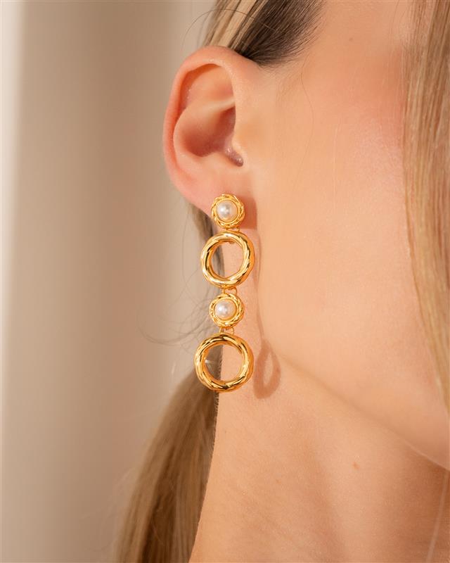Aretes Aro Perla