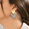 Aretes Corazón Escarcha silver