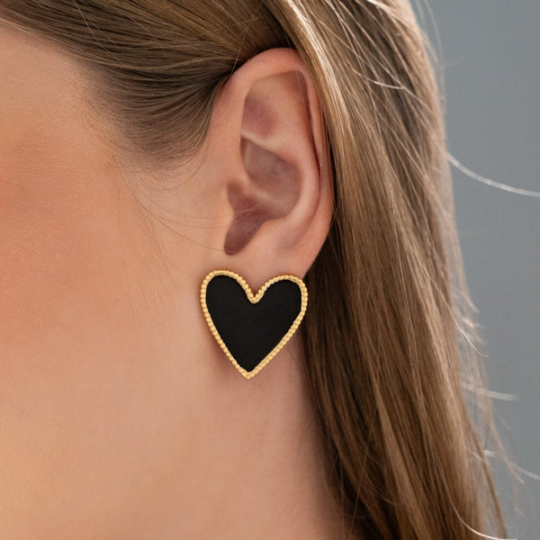 Aretes Corazón Gold