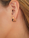 Aretes Corazón Plano negro