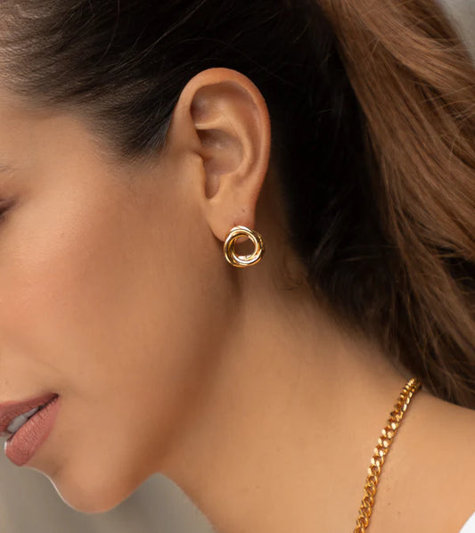 Aretes lazo entorchados