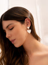 Aretes Corazón Maxi Textura silver
