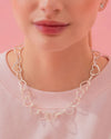 Choker Cadena Corazón silver + Aretes By Jose y Cami