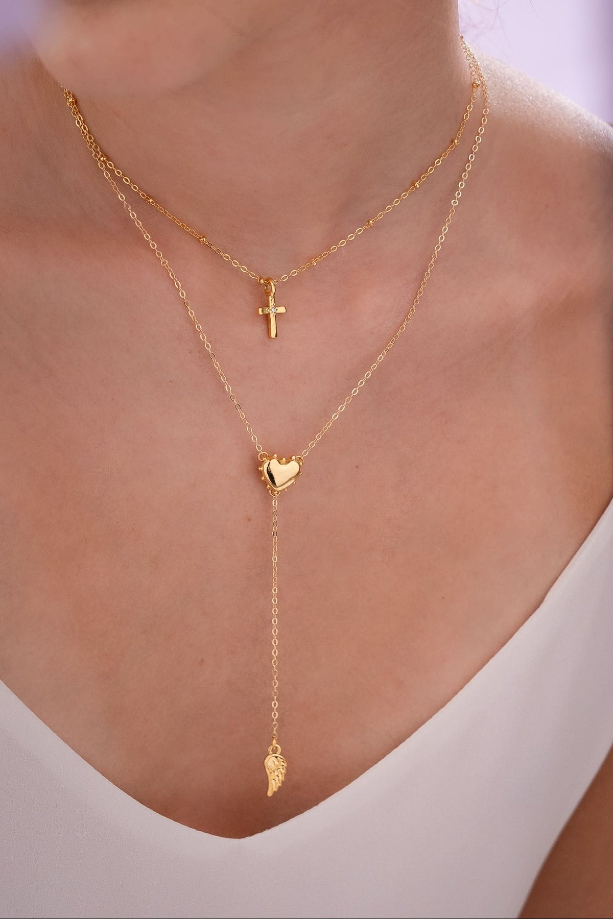 Set X2 Collares Ala + Aretes