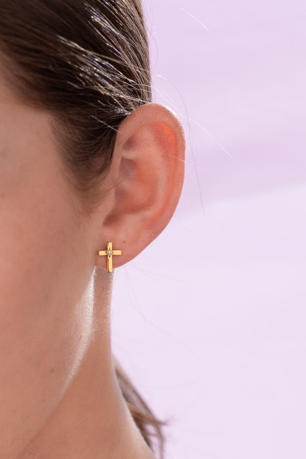 Set Collar Cruz + Aretes
