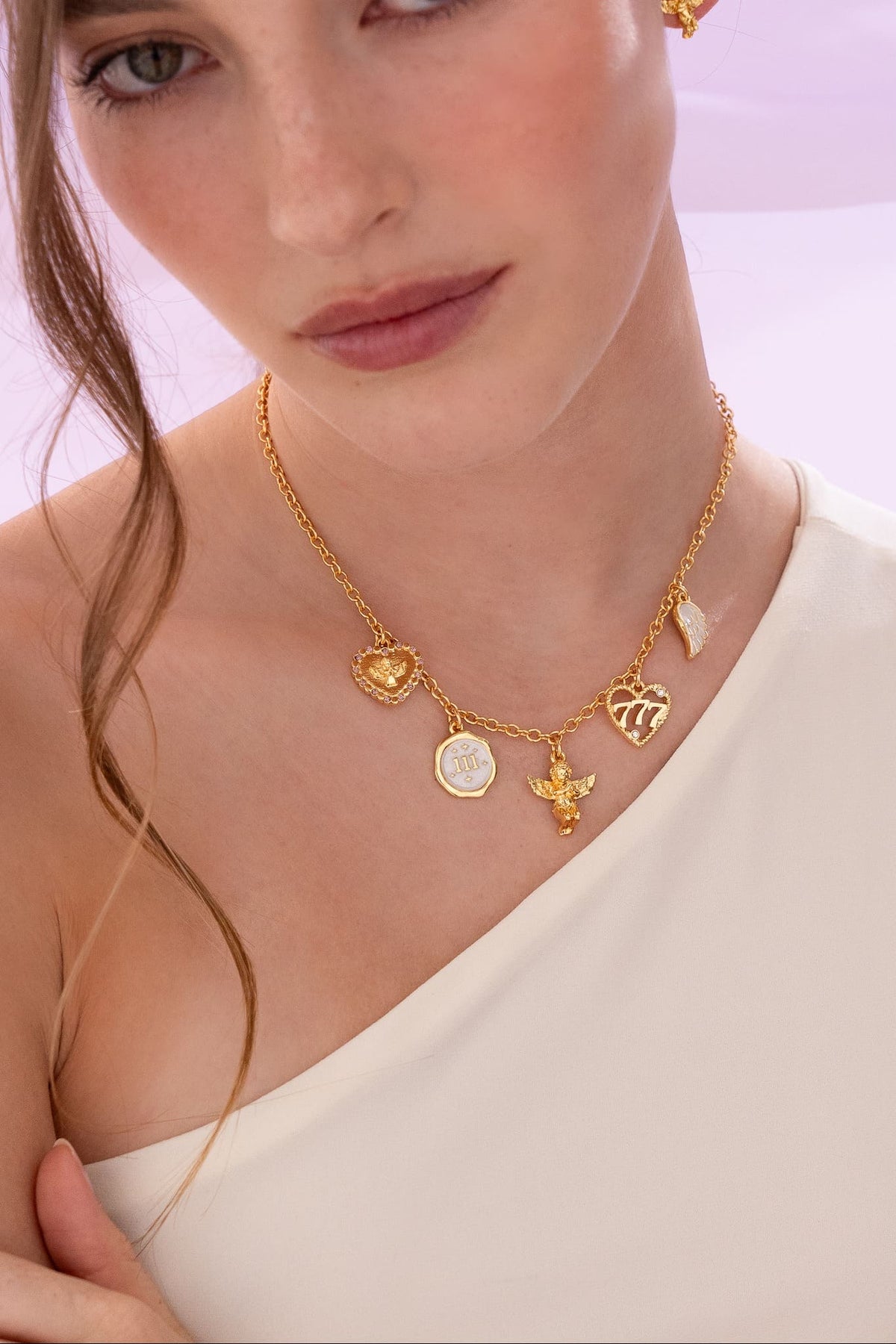 Collar Multicharms Mi Ángel Guardián
