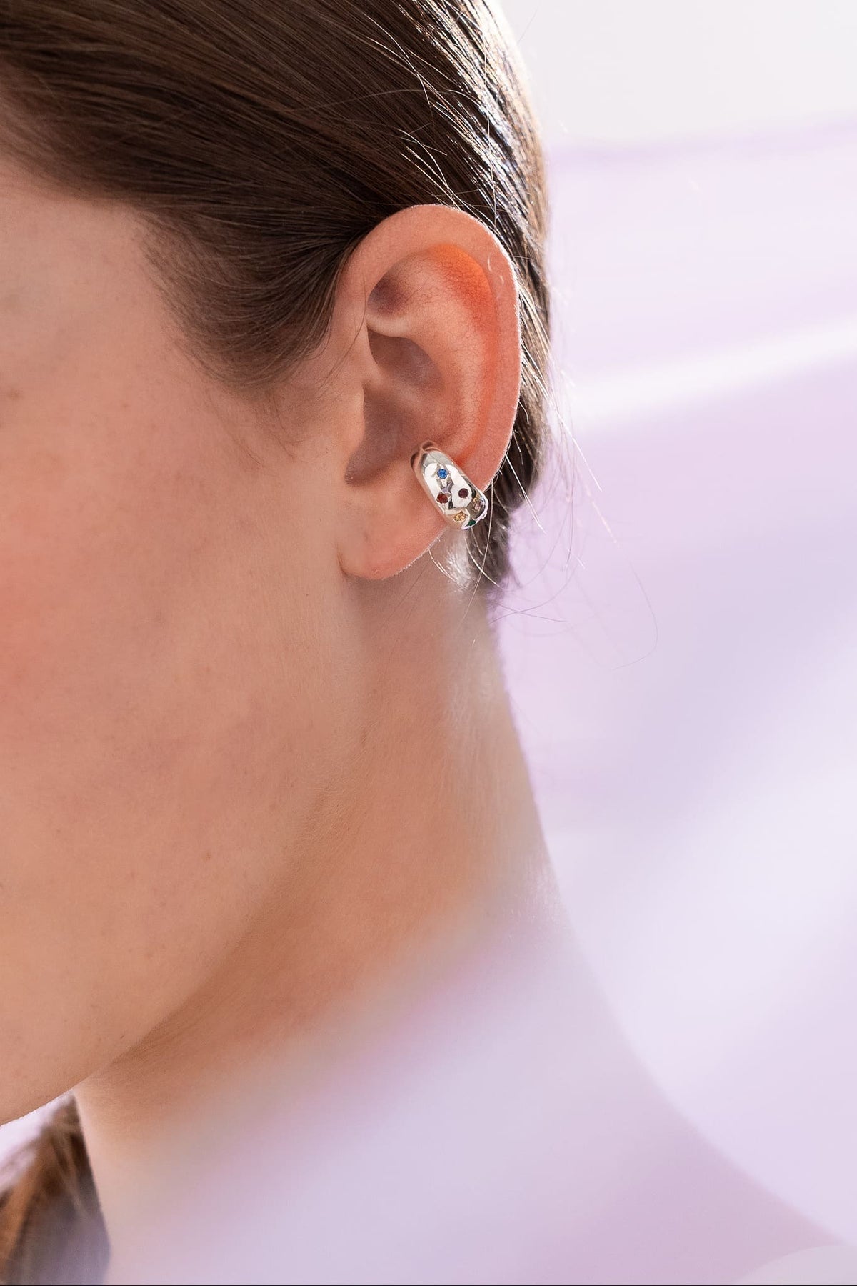 Earcuff Colores Ángelicales Plata