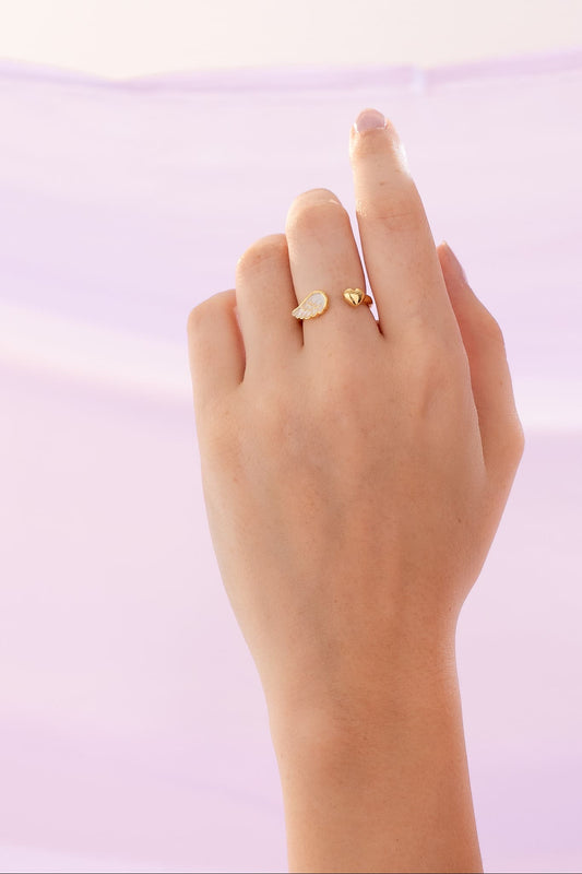 Anillo Ala Corazón Talla 7