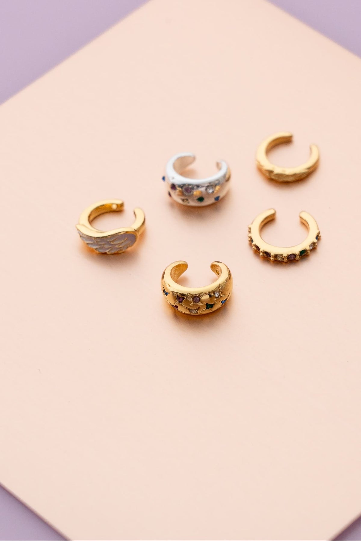 Earcuff Colores Ángelicales Plata