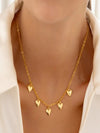 Collar corazones mini dorados