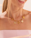 Collar Multicharms Lazos De Amor + Aretes