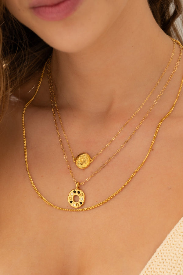 Set Collar Coral Cristal + Aretes