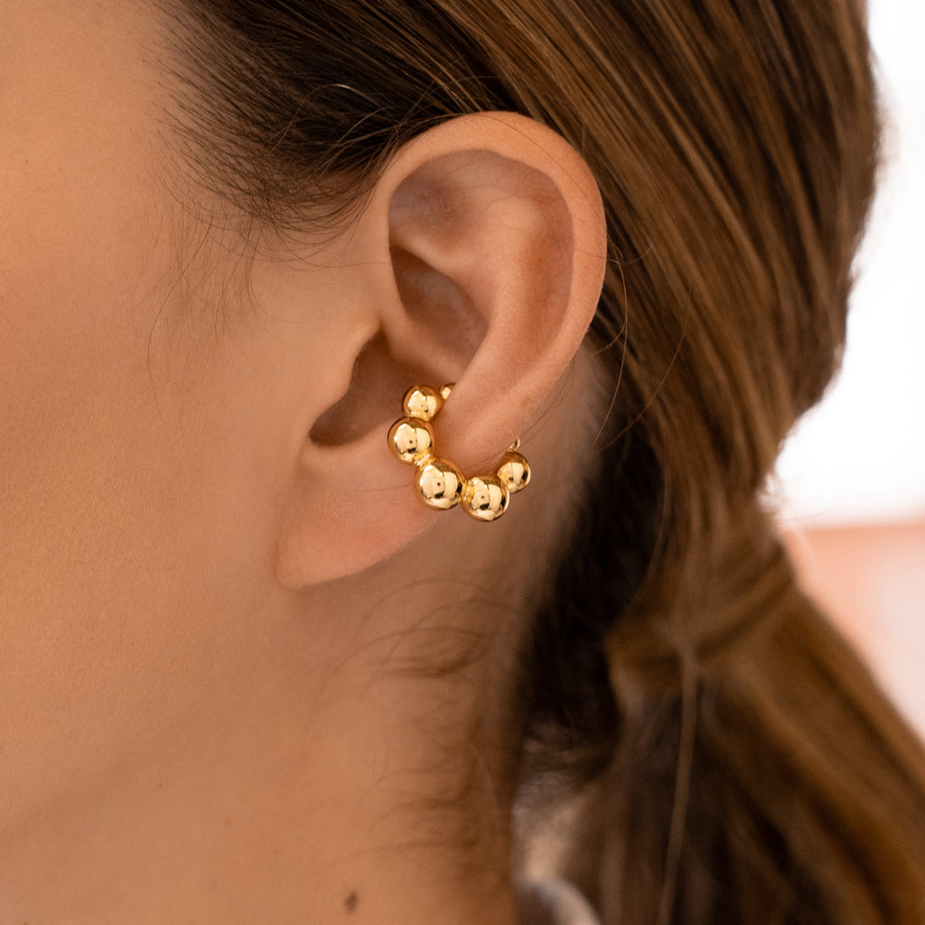Earcuff Esferas gold
