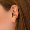 Earcuff Espiral Puntos gold