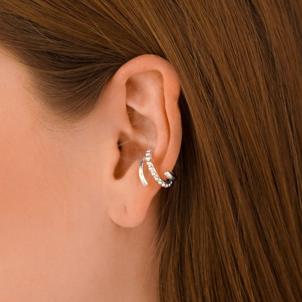 Earcuff Espiral Puntos gold