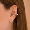 Earcuff Lazo Doble silver