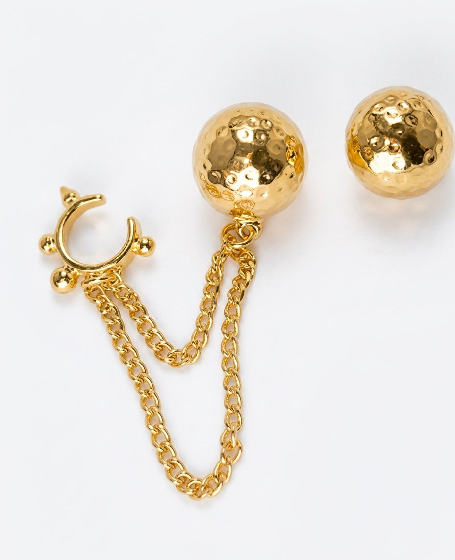 Earcuff solitario royale chain dorado