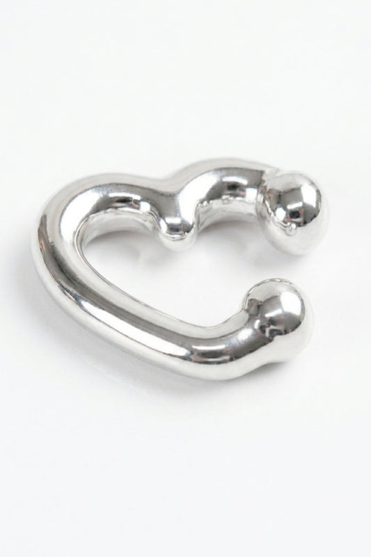 Earcuff pretty love plateado