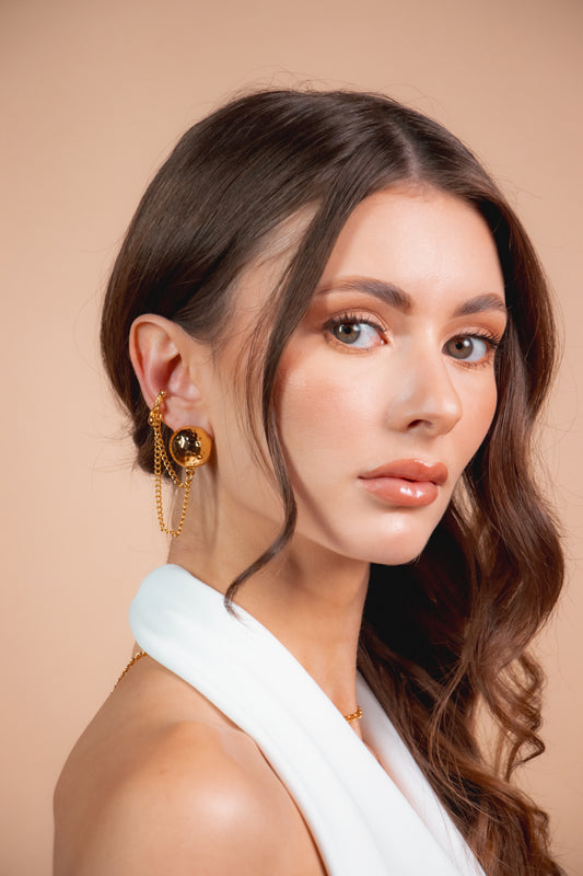 Earcuff solitario royale chain dorado