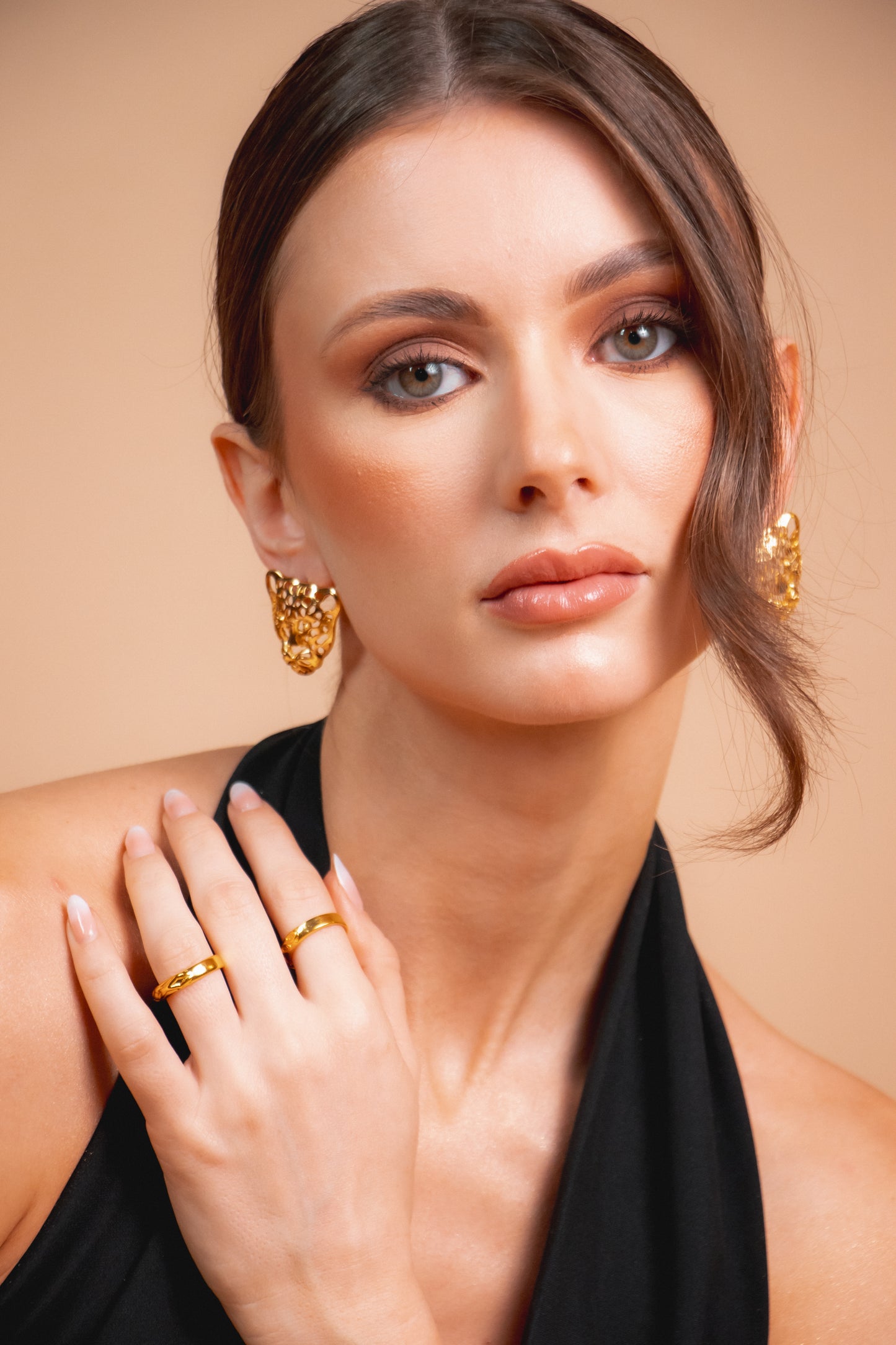 Aretes tigre chic dorado