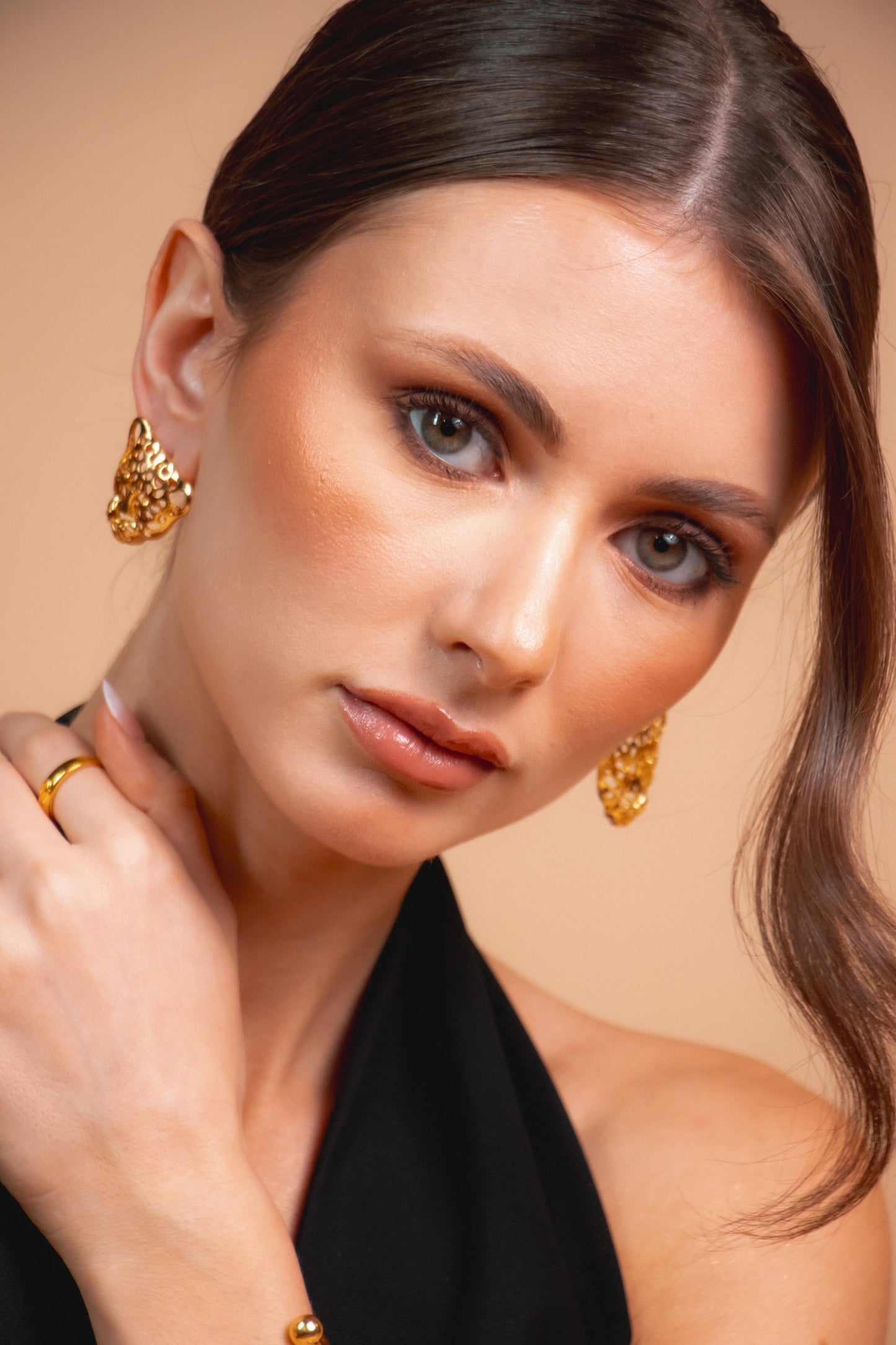 Aretes tigre chic dorado