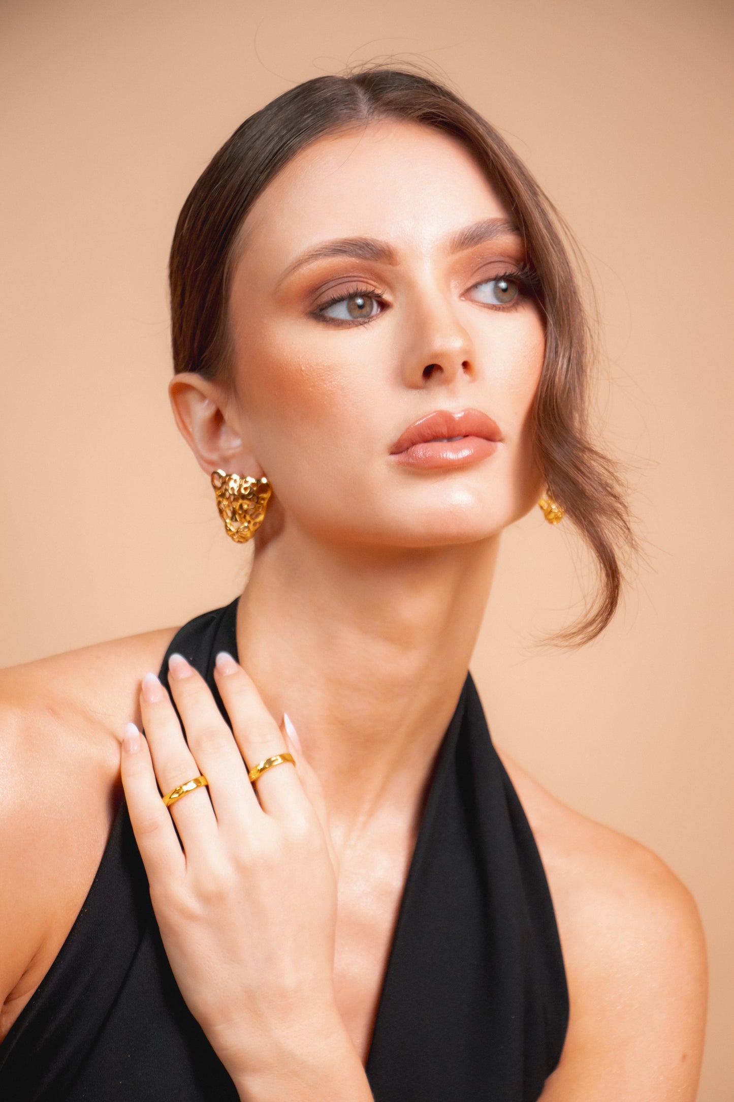 Aretes tigre chic dorado