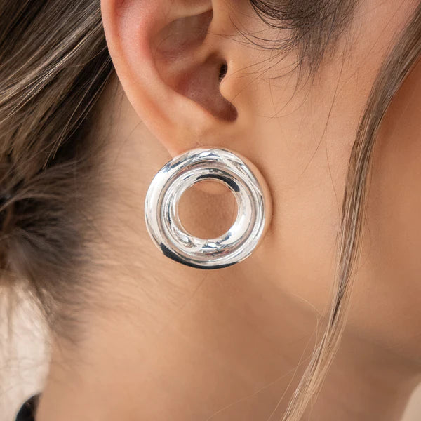 Maxi aretes bola silver
