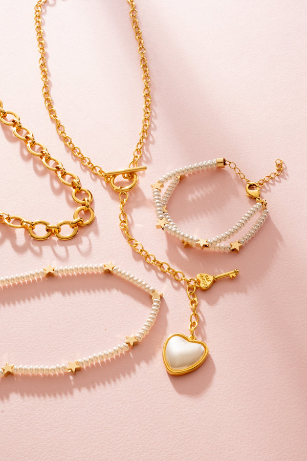 Pulsera 2 en 1 Estrellas + Aretes