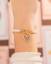 Pulsera Broche Maxi Corazón + Aretes