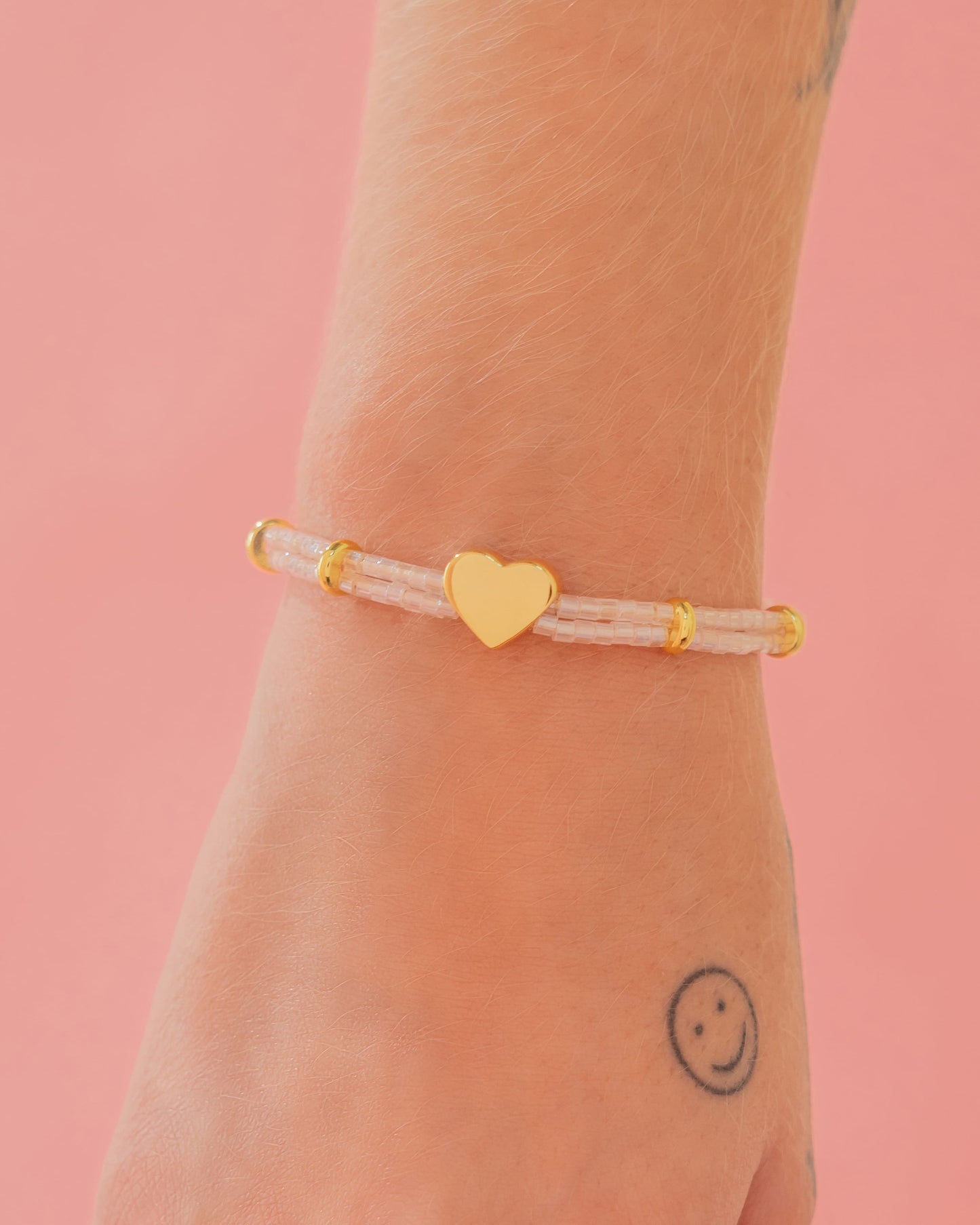 Pulsera Corazón Liso + Aretes