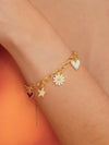 Pulsera Multicharms Margarita Love + Aretes Corazón