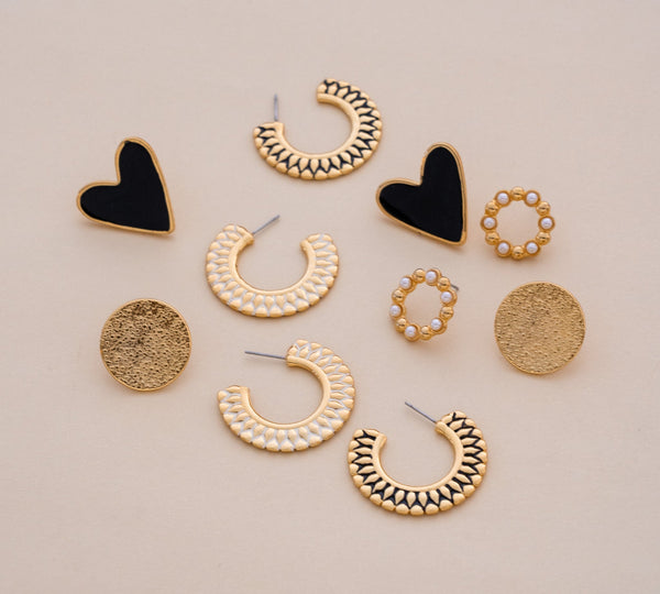 Aretes Maxi Corazón blanco