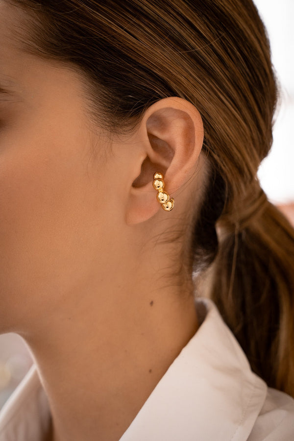 Earcuff Esferas gold