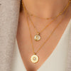 Set Collar Virgen y Perlas + Aretes