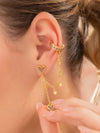 Set de aretes de corazón + earcuff