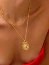 Set X2 Collares Cara Sol + Aretes