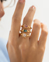 Set X3 Anillos Cristales