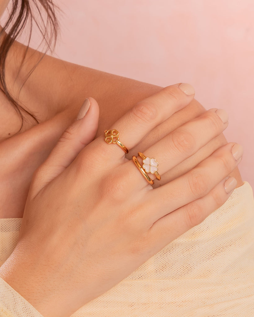 Set X3 Anillos Trebol Talla 7 AVEMARÍA X TERS