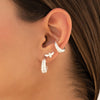 Set X3 Aretes Dona silver