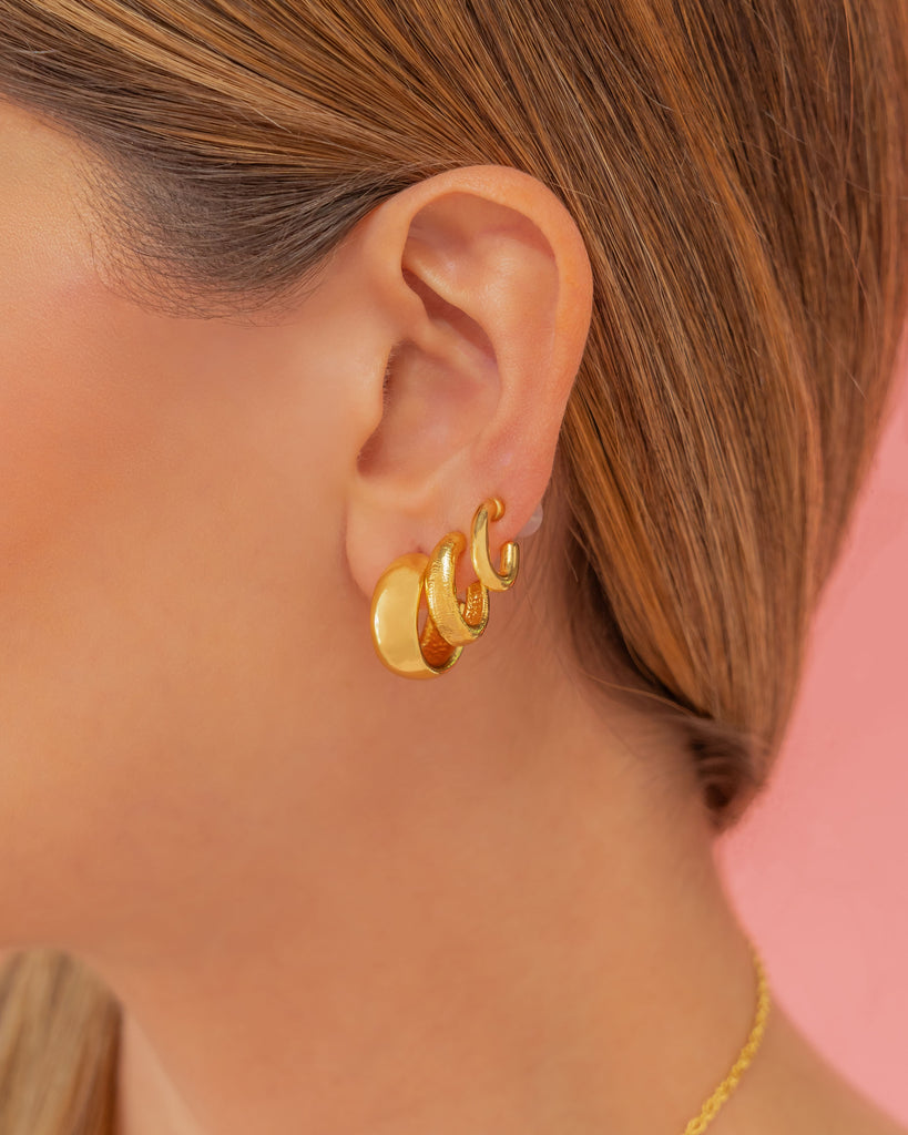 Set X3 Candongas Ovalo gold